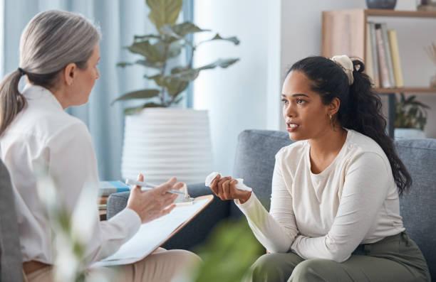 Mixed Lady getting counseling